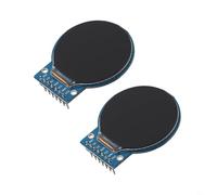 2PCS Circular TFT Screen 1.28" 240X240 Resolution IPS Full Color GC9A01 Chip Interface 3.3V Compatible With DIY Electronics