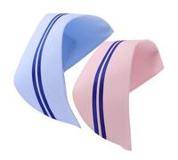 2pcs Classic Nurse Cap for Women Elegant Horizontal Stripe Design for Halloween Costume Medical Role Play Reliable Accessory for Healthcare Professionals
