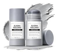 2Pcs Clay Mask Stick, Deep Pore Cleansing Blackhead Remover, Volcanic Clay Face Mask for Oil Control & Pore Care, Mud Mask Stick with Glycolic Acid & Collagen, Non-Drying for Men Women All Skin Types