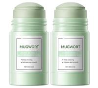 2PCS Clay Mugwort Mask Stick for Face, Deep Cleansing Face Masks with Mugwort Essence, Korean Kaolin Clay Mask For Blackheads and Pores