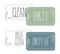2pcs Clean Dirty Dishwasher Magnet, Dishwasher Magnet Clean Dirty Sign, Suitable for Cleaning and Dirt Reminder Signs, Stylish Kitchen Decoration