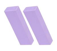 2pcs Cleaning Stone Rubber Pumice File for Hard Water Stain Removal | Non Toxic Oven Cleaner, Bathroom and Kitchen Use, Purple Finish, Surface Protection
