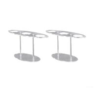 2pcs Clear Acrylic 3 Hole Display Stand Ice Cream Cone Holder Sushi Handroll Rack Egg Tray Transparent Compact Space-Saving Kitchen Counter for Home Buffet Party Event Catering(transparent)
