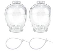 2pcs Clear Acrylic Protective Case for Cherry Doll, Transparent Key Chain Display Box Keychain with Lanyard Storage Cover for Collectible Doll and Gift (Dolls Not Included)