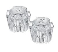 2Pcs Clear Crystal Bathroom Faucet Knobs Acrylic Shower Knob Replacement
