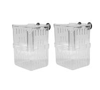 2PCS Clear Fish Breeding Incubator Tanks With Secure Isolation Chamber Double Layer Design For Fry And Shrimp Fish Isolation Container