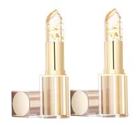 2Pcs Clear Lipstick that Changes Color, Glossy Shine Transferproof Moisturizing Color Changing Lip Stick for Women, Long Lasting 24 Hours Clear Changing Lipstick