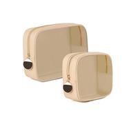 2PCS Clear Makeup Bag Set, Waterproof TPU Purse Organizer Pouches, TSA Approved Toiletry Bag, Diaper Bag Organizer Pouch, Travel Organizer Bags for Women and Kids