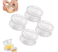 2PCS Clear Manual Garlic Twister and Ginger Mincer Tool, Hand-Twisting Clear Plastic Garlic Crusher, Multi-Functional Mincer Grinder for Garlics Onion Ginger Herbs Nuts，4