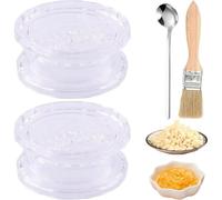 2PCS Clear Manual Garlic Twister and Ginger Mincer Tool, Manual Garlic Twister & Masher,for , Onion, Ginger, Nuts, Multi-Functional Mincer & Grinder (Transparent)