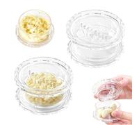 2PCS Clear Manual Garlic Twister and Ginger Mincer Tool, Manual Garlic Twister & Masher, Multi-Functional Mincer for Onion, Ginger, Nuts
