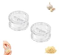 2PCS Clear Manual Garlic Twister, Ginger Mincer Tool, Garlic Mincer Multi-Functional Mincer Grinder for Garlic Onion Ginger Herbs Nuts(2pcs)