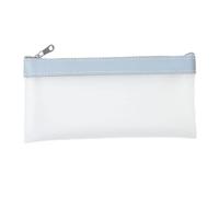 2Pcs Clear Pencil Case Transparent Frosted Pencil Pouch, 18.5cm TPU Waterproof Zipper Pencil Storage Poush for School Home Office