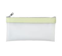 2Pcs Clear Pencil Case Transparent Frosted Pencil Pouch, 18.5cm TPU Waterproof Zipper Pencil Storage Poush for School Home Office