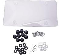 2PCS Clear Reflective Anti Speed Red Light Toll Camera Stopper License Plate Cover License Shell Protective Modified, Transparent Frame Anti License Protective Plate Cover License