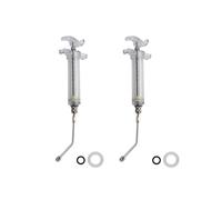 2Pcs Clear Reusable Goats Syringe Pet Feed Water Filler with 2 Drench Nozzle, Adjustable Dosage Drench Gun Syringe for Bird, Cattle, Sheep, Goats, Horse, Pig, Dog Feeding Supplies (20ML)