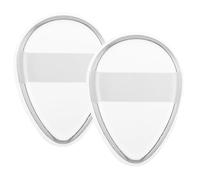 2Pcs Clear Silicone Makeup Applicator Silicone Makeup Sponge for Women Girls Non-Absorbent Reusable for Foundation Concealer