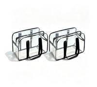 2Pcs Clear Toiletry Bag Waterproof Foldable Large Organizer Tote 45x29x22cm