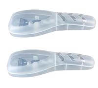 2Pcs Clear Travel Razor Case - Portable Shaver Protector for Men, Universal Fit Manual and Electric Shavers, Transparent Compact Organizer with Locking Clips, Toiletry Bag Storage Accessories