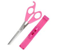 2Pcs Clip Cut Tool, Split End Trimmer Set, 1 Comb-Hairstyle Trimmer & 1 Haircutting Scissor, Styling Accurate Hair Cutting Kit for Home DIY Kids Women, for Layers, Bangs, and Split Ends (Pink)