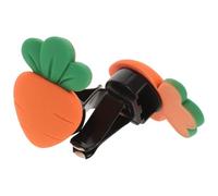 2pcs Clip-on Car Diffuser French Bulldog Car Air Freshener 3d Resin | Vent Clip for Car Interior Decor, Built-in Fragrance Pads, Adjustable Fit, Orange Cute Food Style