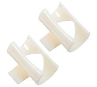 2pcs Clip on Flute Mouthpiece Aid for Beginners Bamboo Practice Lessons | Plastic Playing Assistance, Portable Beige Accessory, Supports Rehearsal Sessions and Music Students Learning Flute