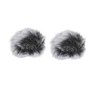 2pcs Clip on Microphone Plush Covers Replacement Windproof Mic Protector