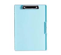 2pcs Clipboard Office Double Layer Side Opening Clasps Holds with Pen Case Nursing Folder Supplies for Classroom,Office(Light Blue)