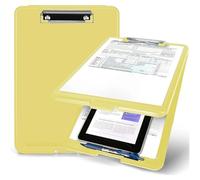 2pcs Clipboard with Storage, Low Profile Clip, 9.5x13 Inch Sturdy Portable Writing Board