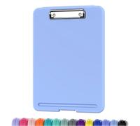 2pcs Clipboard with Storage, Low Profile Clip, 9.5x13 Inch Sturdy Portable Writing Board