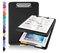 2pcs Clipboard with Storage, Low Profile Clip, 9.5x13 Inch Sturdy Portable Writing Board