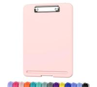 2pcs Clipboard with Storage, Low Profile Clip, 9.5x13 Inch Sturdy Portable Writing Board