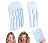 2Pcs Clips for Hair Volume 2 Size Natural Fluffy Hair Volume Tool for Woman No Crease Hair Root Lifting Instant Hair Volumizing Clips Without Damaging Hair（Blue）