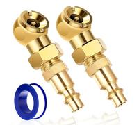 2PCS Closed Ball Air Chucks, 1/4" NPT Portable Flow Tire Chuck with Standard Quick Plug, Tire Inflator Gauge Nozzle for Air Compressor Accessories