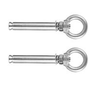2pcs Closed Hook Eyebolt Fastener, Expansion Anchor | Weather Resistant Design, 38mm Casing, 60mm Screw, 10mm Drilling, Indoor Outdoor Mounting for Maintenance