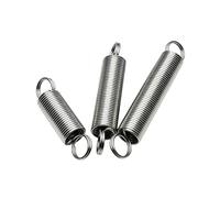 2pcs Closed-loop Hook Extension Springs, WD 1.2mm, OD 10mm, Length 130mm