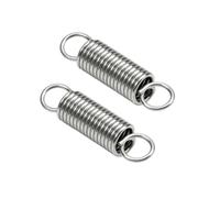 2pcs Closed-loop Hook Extension Springs, WD 1.5mm, OD 10mm, Length 140mm