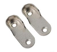 2PCS Closet Brackets for Wardrobe Clothes Rod Support Pole Thickened Zinc Alloy End Holder with 32mm Hole Distance 16mm Tube Compatible (2PCS)