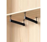 2Pcs Closet Rod Oval Closet Valet Support Rack Ceiling Mount, Laundry Room Heavy Clothes Garment Organizer Bar with Complete Kit(86cm)
