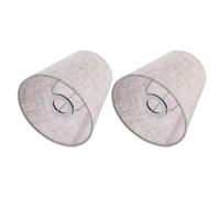 2pcs Cloth Lamp Shade for Ceiling Light and Wall Sconces, E14 Mesh | Linen Cloth, Ambient Lighting, Reduce Glare, Modern Style for Office Bathroom Vanity and Renters