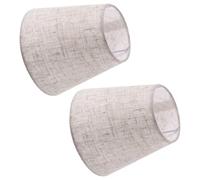 2pcs Cloth Lamp Shades Ceiling Light Cover for E14 Bulbs Halloween | Linen Cloth, 2cm Hole with E14 Mesh Mounting Port, Modern Vintage Style for Bathroom Vanity Office