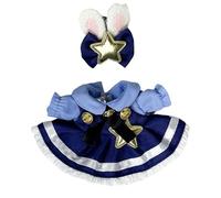 2Pcs Clothes for 17cm Doll, Anime Cosplay Dress for Doll, Cute Doll Outfit Accessories (Doll Not Included) (Judy Hopps)