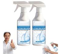 2PCS Clothing Emulsifier - Non-Ionic Laundry Pre-Treatment for Clothes,Fly Cloth Cleanse Clothing Emulsifier,Powerful Laundry Stain Remover Spray,Fabric Cleaner for Clothes Care,Gentle on Most Fabrics