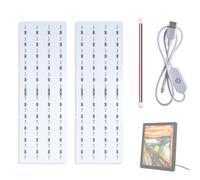 2PCS CMYK Lithophane LED Backlight Board Kit Compatible with Bambulab A1/A1 mini/P2S/X1C/H2D 3D Printers,PCB Light Replacement Kit with USB Power Cable and Connection Cable for 3D Printed Photo Model