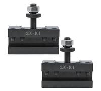 2PCS CNC Lathe Turning Tool Holder, Quick Change Tool Post 250-101 for Turning and Facing, 3/16-1/2" Capacity Steel Holder Set