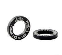 2Pcs CNC Turned Aluminum Hub Spacers Kit for Converting 100mm Bike Hubs to 110mm and 142mm Hubs to 148mm No Burrs Smooth (3mm Black)