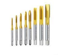 2PCS Coated HSS 6542 Straight Flute Thread Tap Set For Precision Threading In Furniture Building And Engineering(M6)