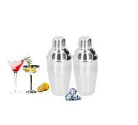2Pcs Cocktail Shaker, Cocktail Maker Set 350ml Martini Drink Shaker Bartender Mixer Tool,Home Liquor Cobbler Shaker, Stainless Steel bar shakers