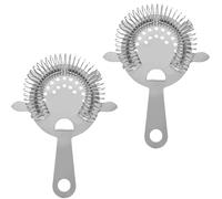 2Pcs Cocktail Strainer Set,Stainless Steel Martini Strainer,Professional Ice Filter Bartending with Removable Spring,Bartender Colander Filter for Tea Coffee Home Bar (Silver)