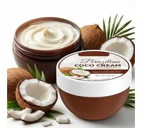 2Pcs Coconut Body Butter, Coconut Oil Body Cream, Body Moisturiser for Dry Skin with Vitamin E, Deeply Nourishing Whipped Body Cream for Firming, Silky Smooth Skin for Bum, Bust and Body, Daily Care